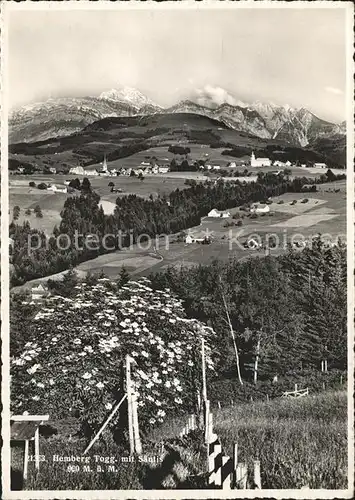 Hemberg SG Panorama Kurort mit Saentiskette Appenzeller Alpen / Hemberg /Bz. Toggenburg