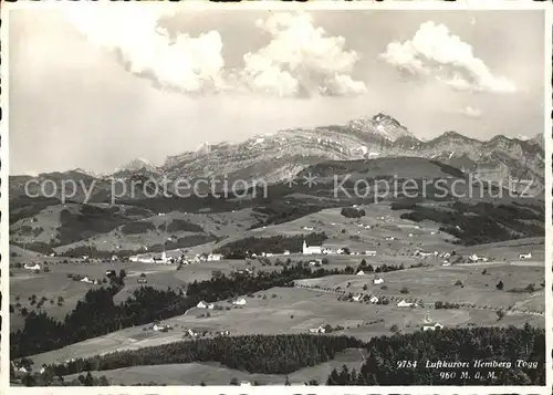 Hemberg SG Panorama Kurort mit Saentiskette Appenzeller Alpen / Hemberg /Bz. Toggenburg