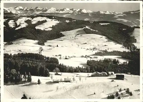 Wattwil Hotel Restaurant Kurfirsten Blick gegen Churfirsten Appenzeller Alpen Fliegeraufnahme Kat. Wattwil