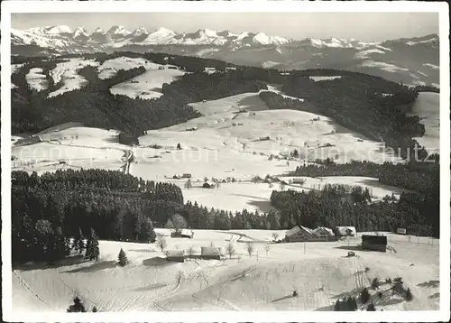 Wattwil Hotel Restaurant Kurfirsten Blick gegen Churfirsten Appenzeller Alpen Fliegeraufnahme Kat. Wattwil