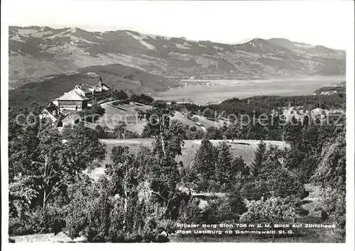 Uetliburg SG Kloster Berg Sion Blick auf Zuerichsee Alpenpanorama Kat. Uetliburg