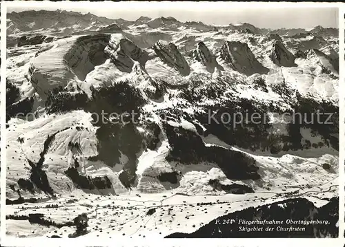 Unterwasser Toggenburg Skigebiet Obertoggenburg mit Churfirsten Appenzeller Alpen Fliegeraufnahme Kat. Unterwasser