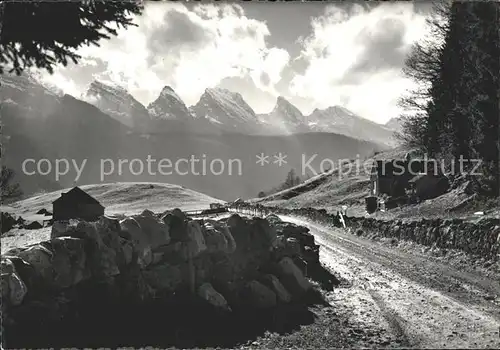 Wildhaus SG Kur und Sportgebiet Obertoggenburg Aelpli mit Churfirsten Appenzeller Alpen Kat. Wildhaus Lisighaus