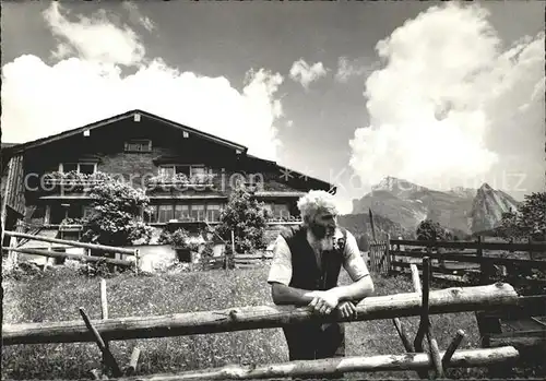 Wildhaus SG Bergbauer im Obertoggenburg Bauernhof Kat. Wildhaus Lisighaus