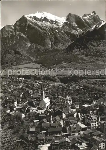 Bad Ragaz Panorama mit Falknis Raetikon Kat. Bad Ragaz