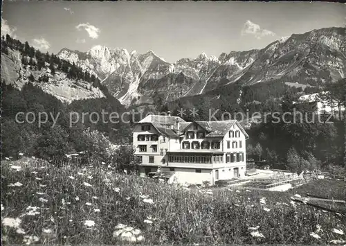 Ennetbuehl Kurhaus Seeben mit Saentis Appenzeller Alpen Sommerwiese Kat. Ennetbuehl