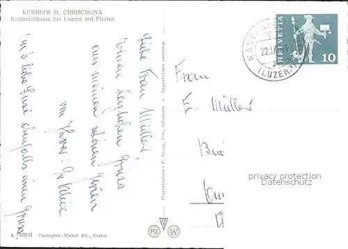 Kastanienbaum Kurheim St. Chrischona Pilatus Kat. Kastanienbaum