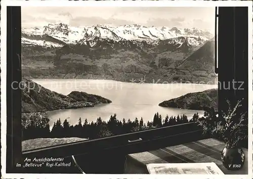 Rigi Kaltbad Aussichtsfenster Hotel Bellevue Kat. Rigi Kaltbad