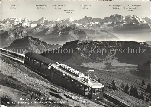 Rigi Kulm Zahnradbahn Rigi Scheidegg Glarner Urneralpen Kat. Rigi Kulm