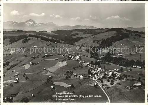 Hemberg SG Fliegeraufnahme Speer  / Hemberg /Bz. Toggenburg