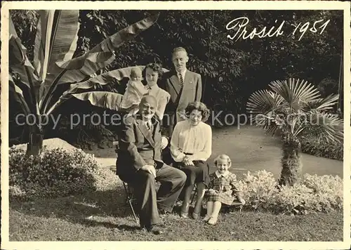 Vitznau Neujahr Familienfoto Gedicht Hotel Vitznauerhof Kat. Vitznau