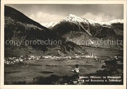 Muestair Blick auf die Ruinatscha Kat. Muestair