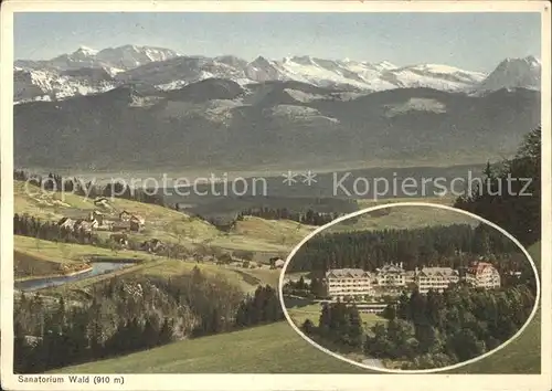 Wald ZH Sanatorium Alpenpanorama Kat. Wald ZH