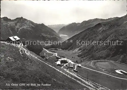 Alp Gruem Panorama Blick ins Puschlav Kat. Alp Gruem