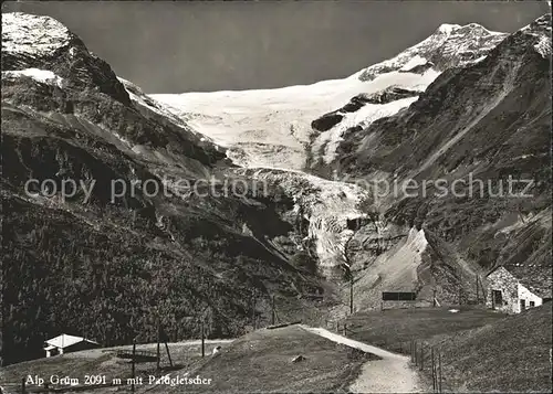 Alp Gruem mit Paluegletscher Berninagruppe Kat. Alp Gruem