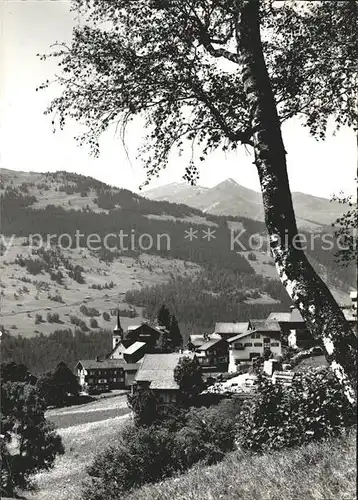 Pany Teilansicht mit Alpenpanorama Kat. Pany Luzein