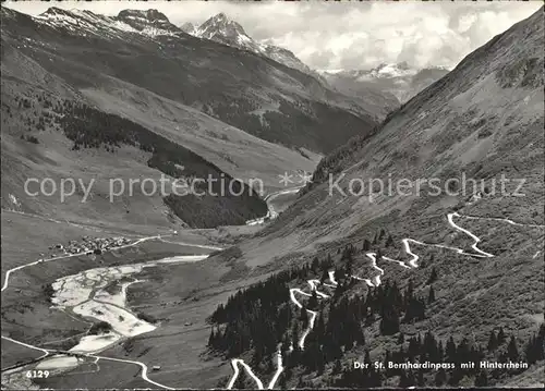 Hinterrhein St. Bernhardinopass Alpenpass Kat. Hinterrhein