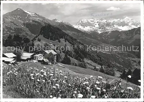 Valzeina Erholungsheim Flueeli Alpenpanorama Kat. Valzeina