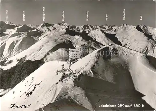 Davos GR Jakobshorn Bergstation Berghotel Wintersportplatz Alpenpanorama Kat. Davos