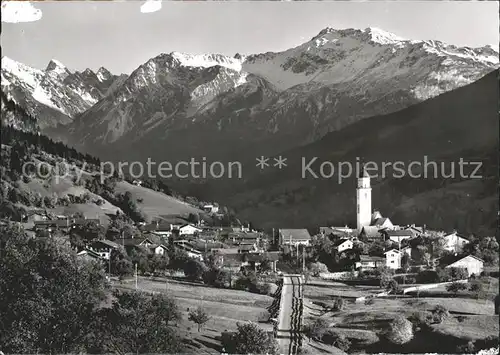 Saas Praettigau Panorama Blick gegen Silvrettagruppe Kat. Saas Praettigau