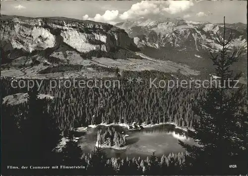 Flims Waldhaus Caumasee Flimserstein Alpenpanorama Kat. Flims Waldhaus