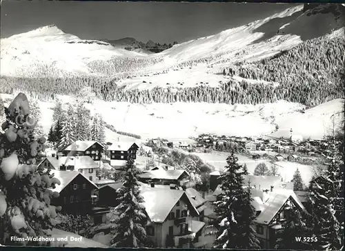 Flims Waldhaus und Dorf Wintersportplatz Kat. Flims Waldhaus