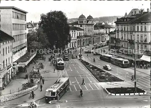 Winterthur Bahnhofsplatz Strassenbahn Kat. Winterthur