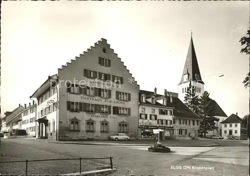 Elgg Kronenplatz Gasthaus zur Krone Kirche Kat. Elgg