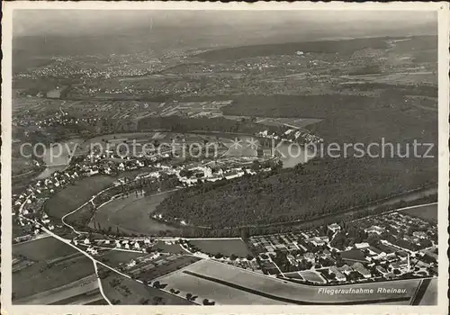 Rheinau ZH Fliegeraufnahme Rheinschleife Kat. Rheinau