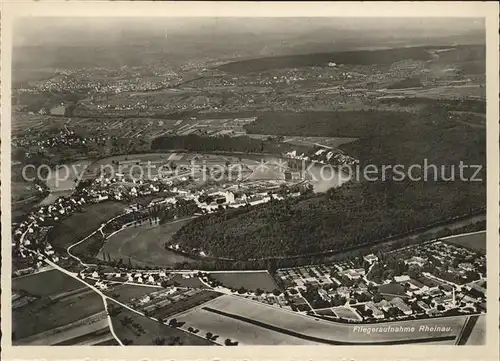 Rheinau ZH Fliegeraufnahme Rheinschleife Kat. Rheinau