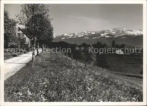 Hinwil Kurhaus Hasenstrich am Bachtel Alpenpanorama Glarneralpen Kat. Hinwil