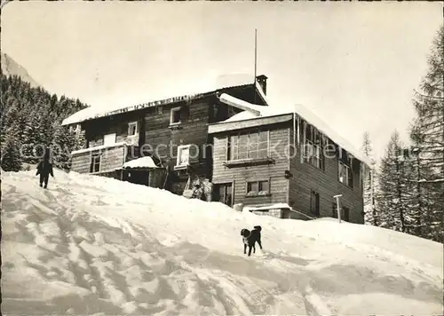 Tschiertschen Skihaus Furklis Wintersportplatz Hund Kat. Tschiertschen