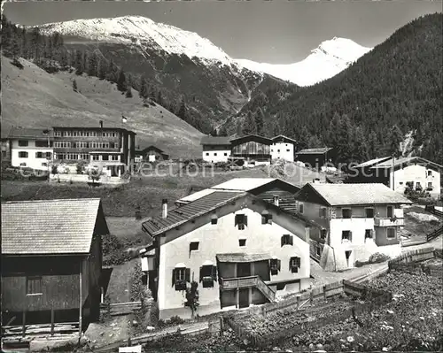 Wiesen Albula Ortsansicht mit Hotel Sonnenhalde Blick zum Sandhubel Valbellahorn Plessur Alpen Kat. Wiesen