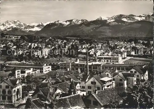 Rueti ZH Blick ueber die Stadt mit Alpenpanorama Kat. Rueti ZH