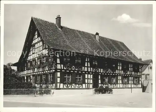 Rafz Gasthof zum Goldenen Kreuz Fachwerkhaus Kat. Rafz