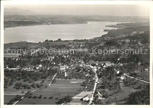 Faellanden mit Greifensee Fliegeraufnahme Kat. Faellanden