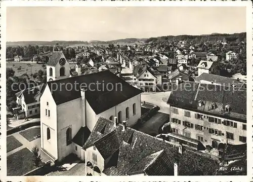 Rueti ZH Ortsansicht mit Kirche Kat. Rueti ZH