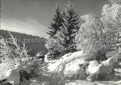 Flims Waldhaus Winterlandschafts Motiv Kat. Flims Waldhaus