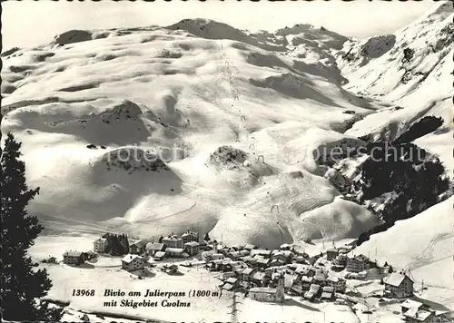 Bivio am Julierpass mit Skigebiet Cuolms Kat. Bivio