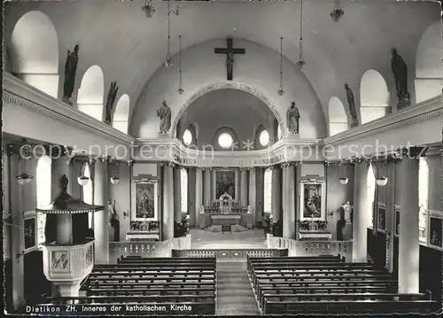 Dietikon Inneres der kath Kirche Kat. Dietikon