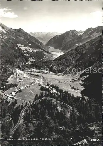 Alp Gruem gegen Poschiavo Kat. Alp Gruem