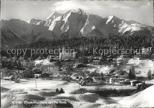 Flims Waldhaus mit Piz Riein Kat. Flims Waldhaus