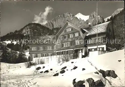 Wildhaus SG Bodenweidli St Gallen Jugendheim mit Schafberg Kat. Wildhaus Lisighaus