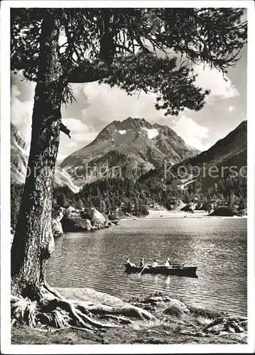 Maloja GR Lago di Cavloccio mit Monte del Forno / Maloja Graubuenden /Bz. Maloja