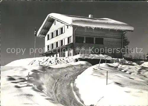 Schiers Berhaus Mottis Stels tief verschneit Kat. Schiers