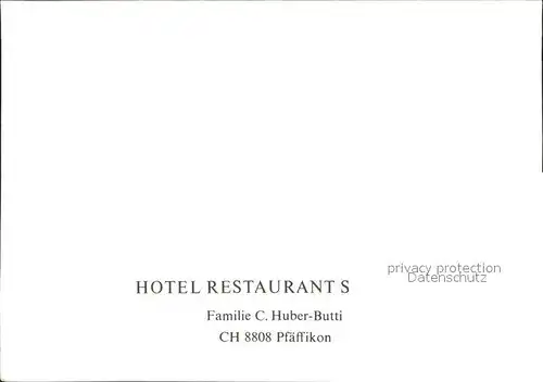 Pfaeffikon ZH Hotel Restaurant Schiff Kuenstlerkarte Kat. Pfaeffikon ZH
