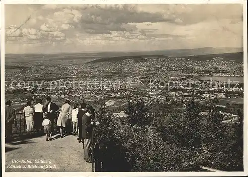 Uto Kulm Uetliberg Kaenzeli Stadt See Kat. Zuerich