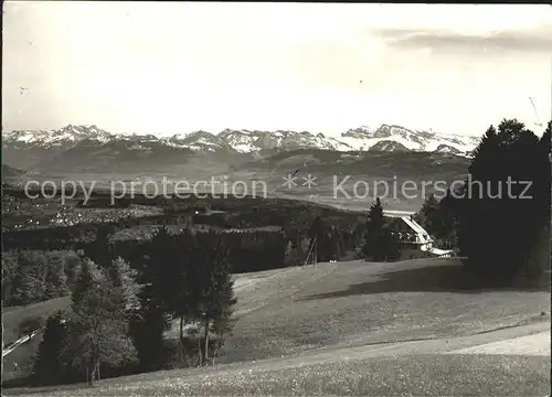 Pfannenstiel Staefa Bergrestaurant Hochwacht mit Alpen Kat. Pfannenstiel