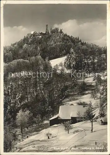 Uto Kulm Uetliberg verschneit Kat. Zuerich