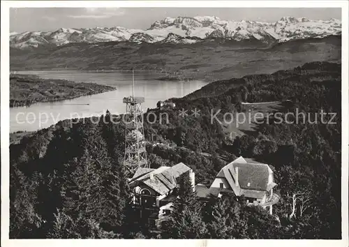 Uto Kulm Grossrestaurant Uetliberg Zuerichsee Alpen Kat. Zuerich